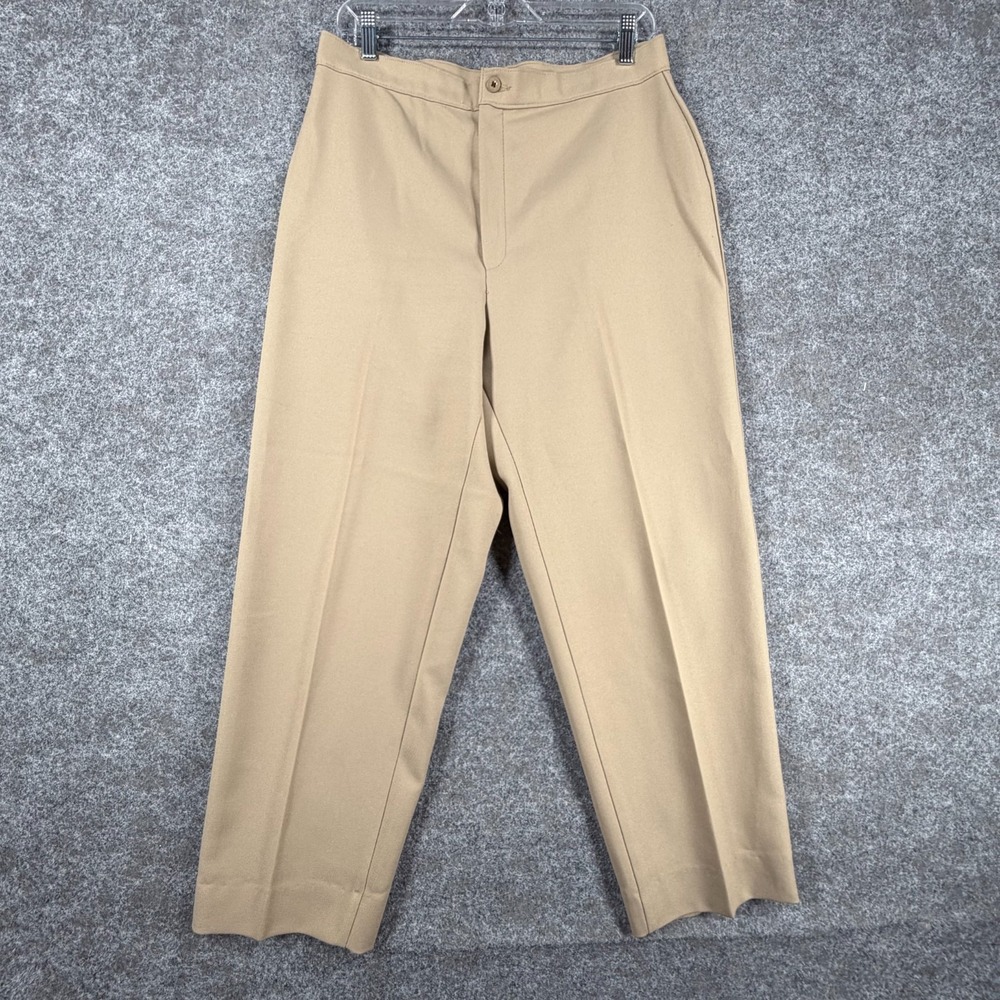 Vintage 90s Levi Strauss & Co Bend Over Pants Womens 16 Beige Flat Front Classic